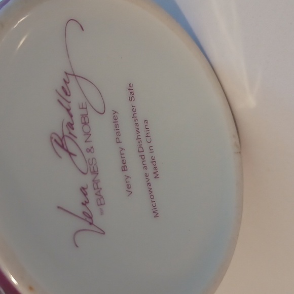 2 FOR $20 Vera Bradley Barnes & Noble VERY BERRY PAISLEY Ceramic Mug - Picture 8 of 9